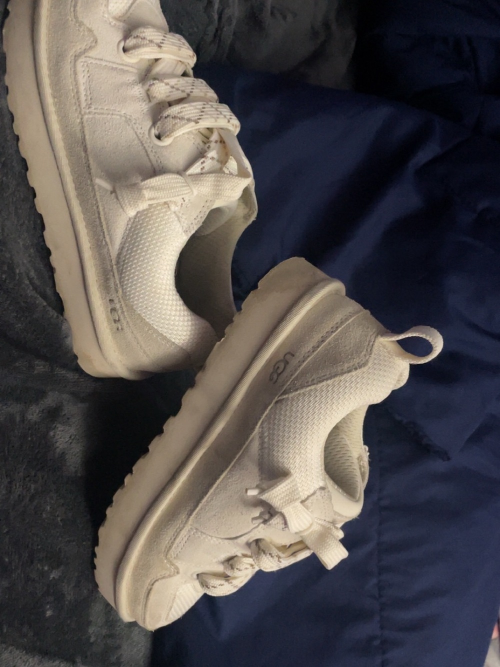 UGG Off-White Chunky Lace-Up Sneakers - Picture 2 of 2